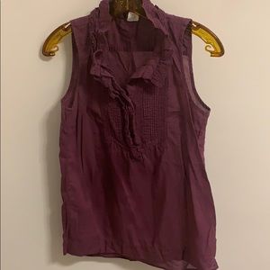 J Crew | Purple Lace Collared Top